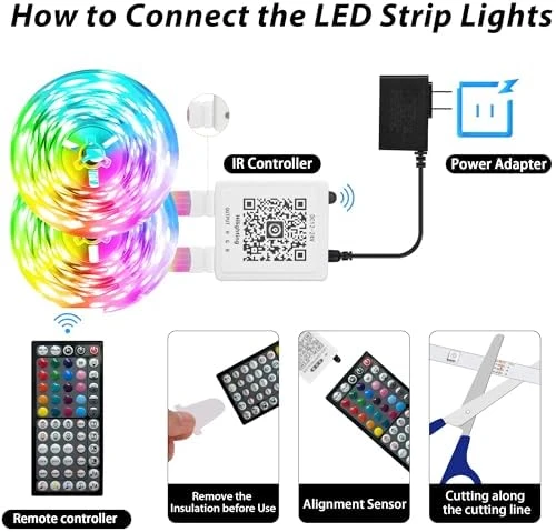 LED Lights for Bedroom 150 ft (2 Rolls of 75ft) — LED Strip Lights, Ledagic