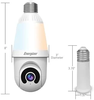 Smart 2K Light Bulb Security Camera — Security Camera, Energizer