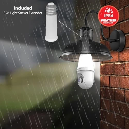 Smart 2K Light Bulb Security Camera — Security Camera, Energizer