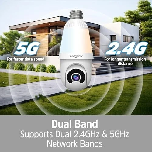 Smart 2K Light Bulb Security Camera — Security Camera, Energizer