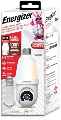 Smart 2K Light Bulb Security Camera — Security Camera, Energizer