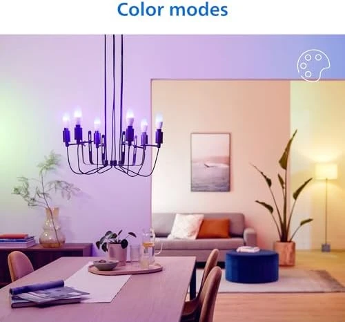 Smart 40W B12 Color LED Candle-Shaped Bulb 4-Pack — Smart Light Bulb, Philips