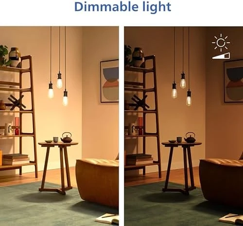 Smart Color ST19 Color Filament LED Smart Bulb 4-Pack — Smart Light Bulb, Philips