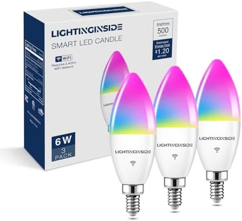 Smart E12 Candle Bulbs with RGBCW — Smart Light Bulb, Lightinginside