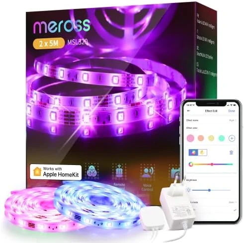 Smart LED Strip Lights, 32.8ft WiFi RGB Strip — LED Strip Lights, meross