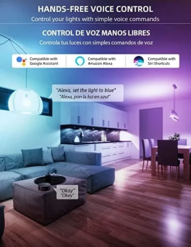 Smart Light Bulbs, 2700K-6500K Dimmable & Color Changing A19 LED Bulb — Smart Light Bulb, WOWLUMEN