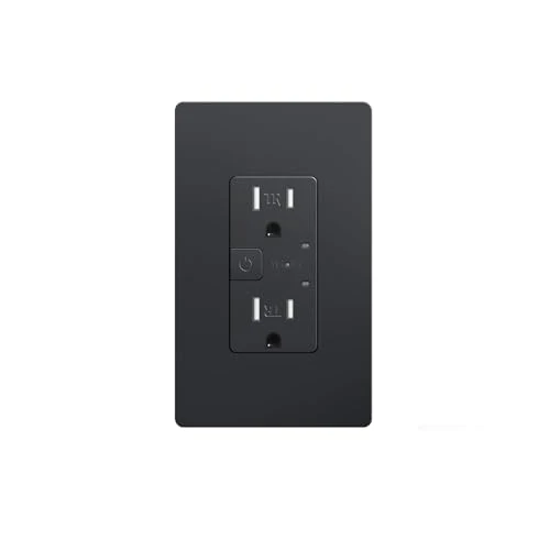 Smart Wall Outlet, 2 Individually Controlled Ports, 15Amp TR Receptacle — Smart Plug, junlit