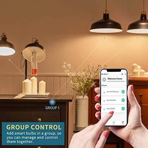 Smart WiFi Alexa Light Bulb, LED RGB Color Changing Bulbs — Smart Light Bulb, Peteme