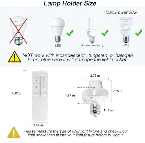Smart WiFi Bulb Socket — Smart Light Bulb, Bkiyougo