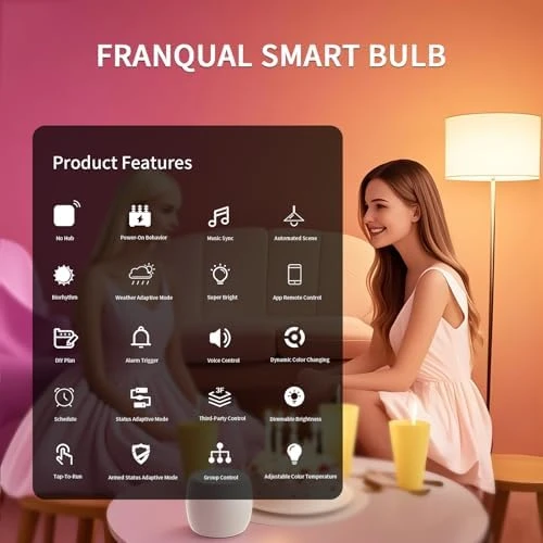Ultra Bright Smart Light Bulbs 2-Pack — Smart Light Bulb, Franqual