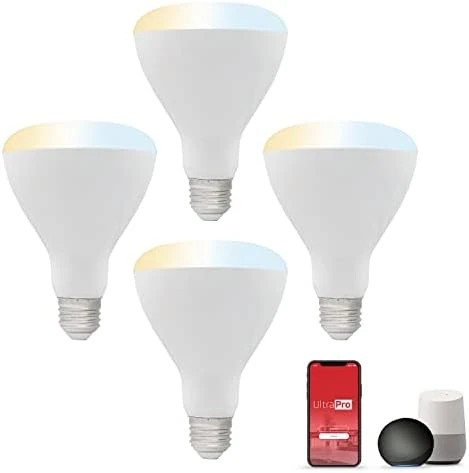 Wi-Fi LED Smart Light Bulb, BR30, 65W Equivalent, RGB, Color Changing, White Select Tunable 2700K - 6500K, Dimmable,... — Smart Light Bulb, UltraPro