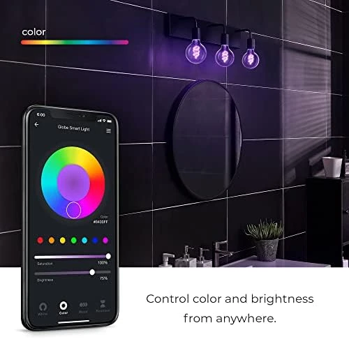 Wi-Fi Smart Multicolor Changing LED Light Bulb — Smart Light Bulb, Globe Electric
