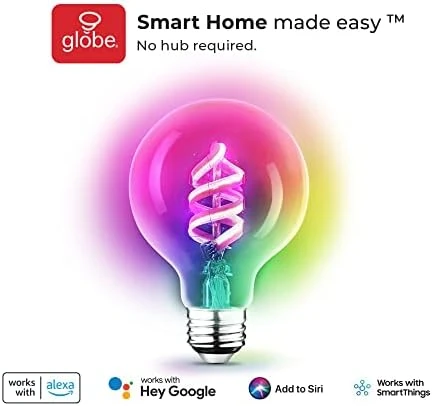 Wi-Fi Smart Multicolor Changing LED Light Bulb — Smart Light Bulb, Globe Electric