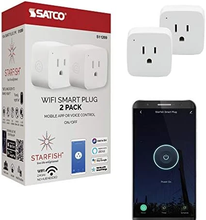 3-Inch On/Off and Dimmer WiFi Smart Plug Outlet — Smart Plug, Satco