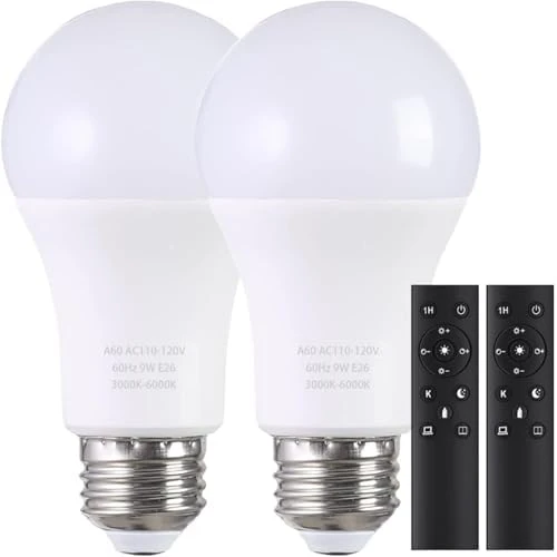 A19 LED Light Bulbs with Remote Control — Smart Light Bulb, MXhme
