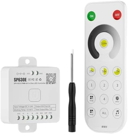 Bluetooth LED Controller 4 Zones 2.4GHz RF Remote Kit — LED Strip Lights, BTF-LIGHTING