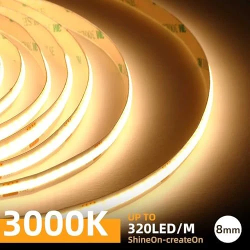 COB LED Strip Lights Warm White, 9.84ft Dimmable — LED Strip Lights, HAGILE