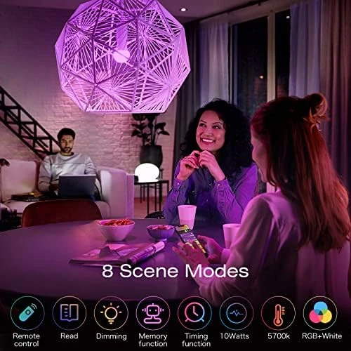 LED Color Changing Light Bulb — Smart Light Bulb, SUNNEST