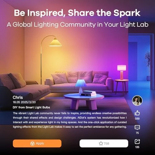 Matter Smart Light Bulb, 1600 Lumens 100W Equivalent, Color Changing, 2 Pack — Smart Light Bulb, OREiN