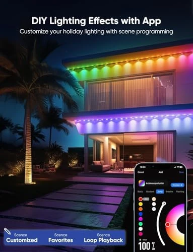 Permanent Outdoor Lights Pro 150ft — LED Strip Lights, APPECK