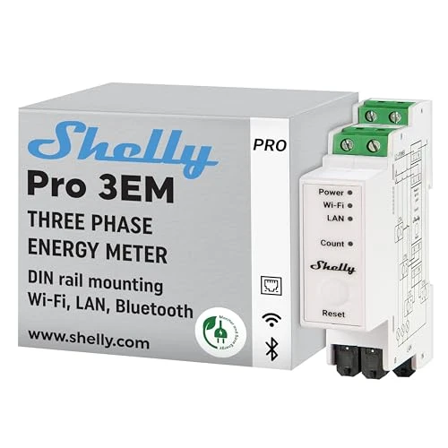Pro EM 50A Energy Meter with Contactor Control — Energy Monitor, Shelly