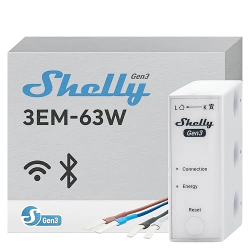 Pro EM 50A Energy Meter with Contactor Control — Energy Monitor, Shelly