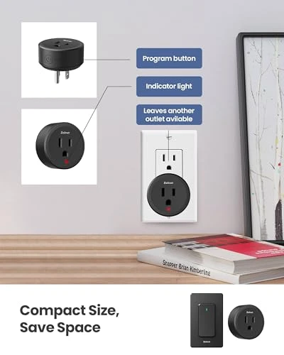 Remote Control Outlet Plug Switch, 300 ft, 1500W — Smart Plug, Zoiinet