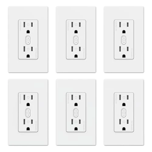 Smart in-Wall Outlet, 6 Pack — Smart Plug, ELEGRP