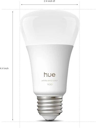 Smart LED A19 Bulb 2-Pack, White and Color Ambiance — Smart Light Bulb, Philips