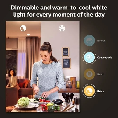 Smart LED A19 Bulb 2-Pack, White and Color Ambiance — Smart Light Bulb, Philips