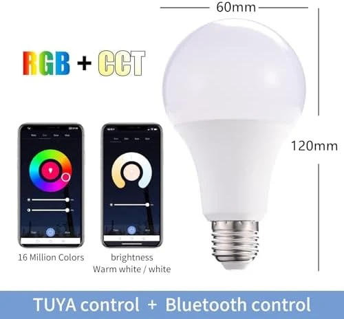 Smart LED Light Bulb, RGB+CCT, 16M Colors — Smart Light Bulb, seapad