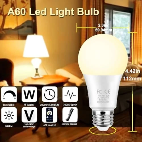 Smart LED Light Bulb with Remote Control — Smart Light Bulb, GRV
