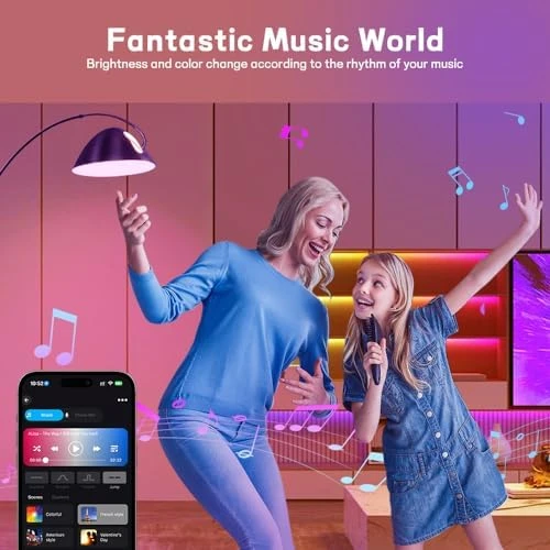 Smart Led Light Bulbs, Wi-Fi Magic Home Light Bulbs for Alexa & Google Assistant, E26, A19 Music Sync Color Changing... — Smart Light Bulb, ZMFUTY