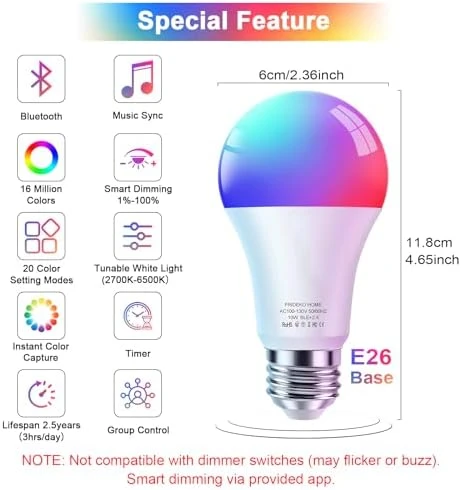 Smart LED Light Bulbs — Smart Light Bulb, FRIDEKO HOME