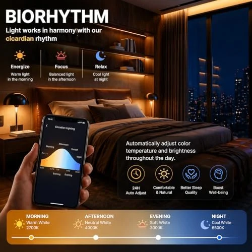 Smart Light Bulbs 2 Pack, A19 Color Changing LED (800 Lumens), WiFi & Bluetooth, Music Sync, Compatible with Alexa &... — Smart Light Bulb, Homefy
