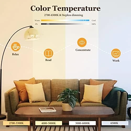 Smart Light Bulbs, WiFi & Bluetooth 5.0, Work with Alexa Google Assistant, App Control, Color Changing LED Bulb, E26... — Smart Light Bulb, Vanance
