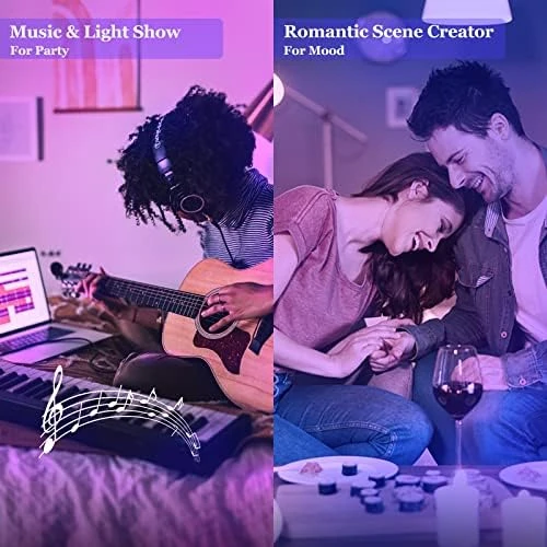 Smart Light Bulbs, WiFi & Bluetooth 5.0, Work with Alexa Google Assistant, App Control, Color Changing LED Bulb, E26... — Smart Light Bulb, Vanance