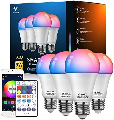 Smart Light Bulbs, WiFi & Bluetooth 5.0, Work with Alexa Google Assistant, App Control, Color Changing LED Bulb, E26... — Smart Light Bulb, Vanance