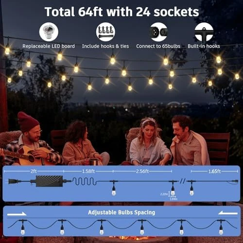 Smart Outdoor String Lights — LED Strip Lights, XMCOSY+