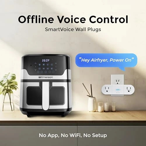 SmartVoice 2-in-1 Dual Smart Plug Outlet — Smart Plug, Emerson