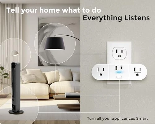 SmartVoice 4-in-1 Wall Plug — Smart Plug, Emerson