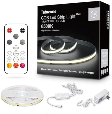 White COB LED Strip Light with RF Remote — LED Strip Lights, Tatazone