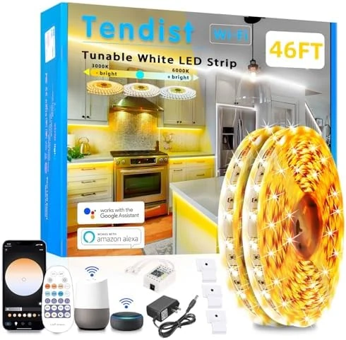 White LED Strip Lights, 23ft Dimmable — LED Strip Lights, TENDIST