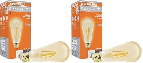 WiFi LED Smart G25 RGBW Color and Amber Finish Filament Light Bulb, 7W Efficient — Smart Light Bulb, LEDVANCE