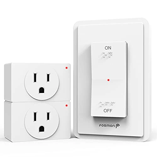 Wireless Remote Control Electrical Outlet Switch (2 Pack) — Smart Plug, Fosmon