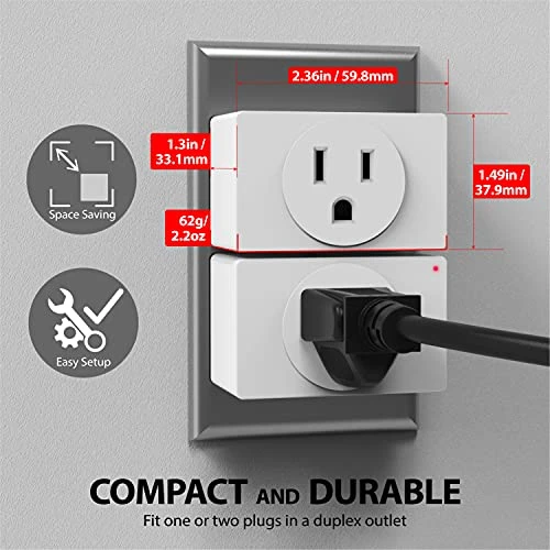 Wireless Remote Control Electrical Outlet Switch (2 Pack) — Smart Plug, Fosmon