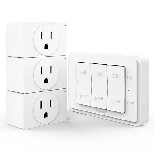 Wireless Remote Control Electrical Outlet Switch (2 Pack) — Smart Plug, Fosmon