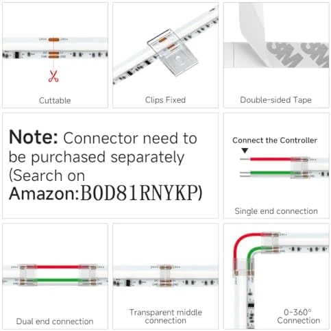 WS2811 Dual IC RGBCCT FCOB COB LED Strip — LED Strip Lights, BTF-LIGHTING