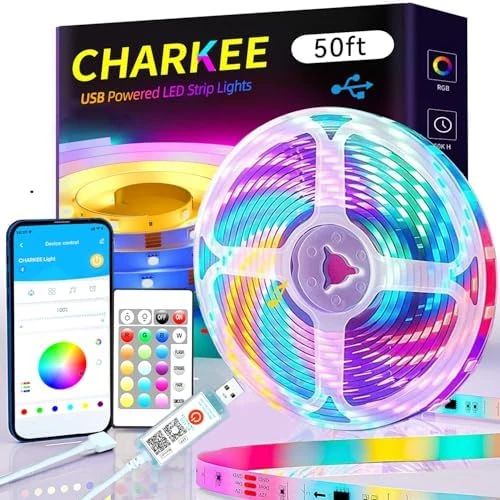 50ft USB-Powered LED Strip Lights — LED Strip Lights, CHARKEE