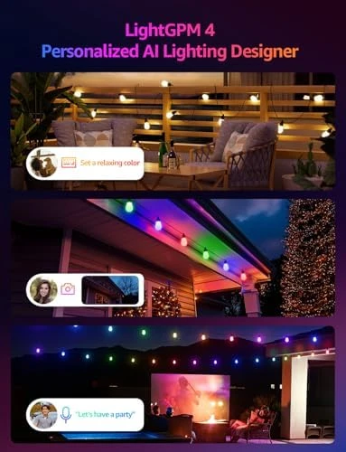 AI Smart Outdoor String Lights — LED Strip Lights, Lepro